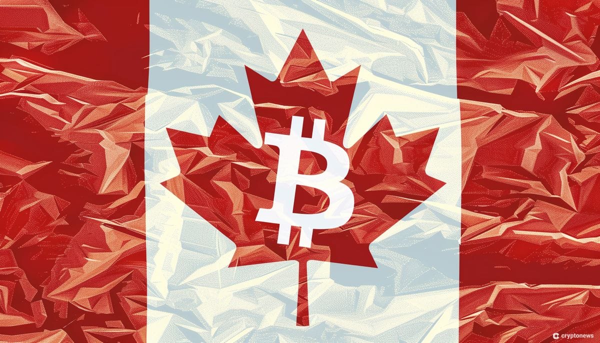 Canada crypto tax reporting to change with adoption of CARF framework, represented by Bitcoin symbol on Canadian flag background.