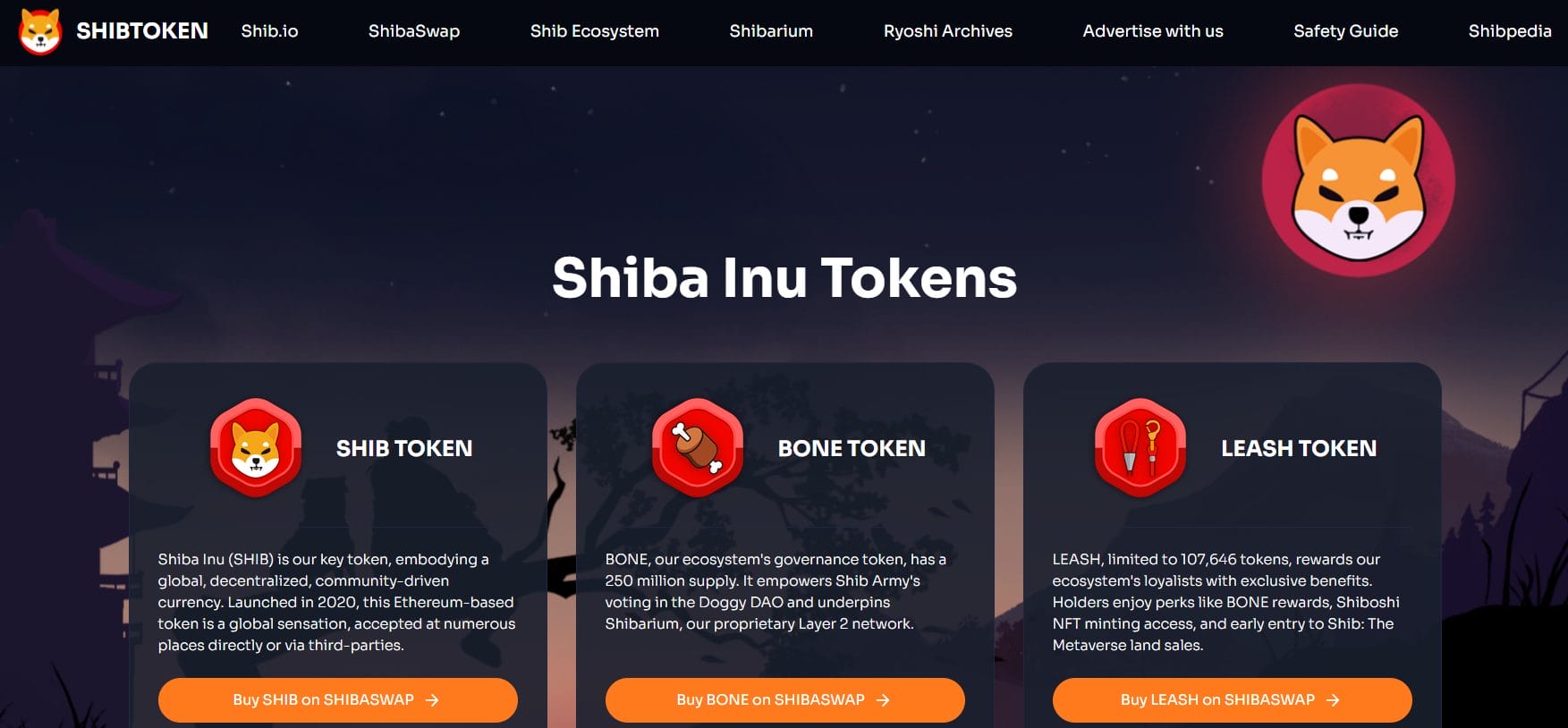 Shiba Inu site