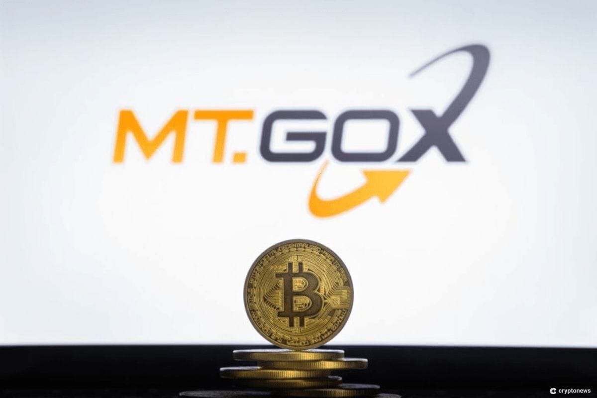 Mt gox logo and a physical bitcoin