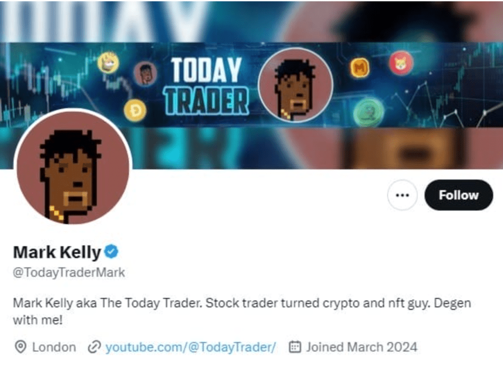 Mark Kelly Crypto Influencer on Twitter