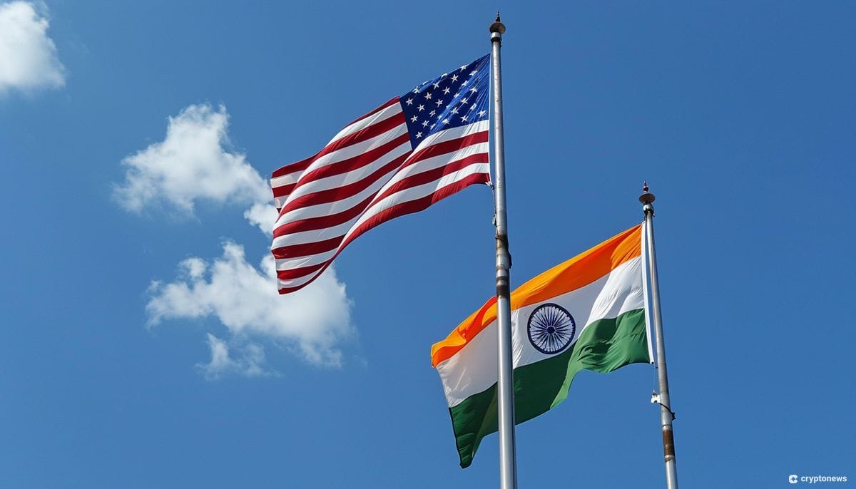 A US and India Flag