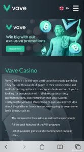 Vave Best for Sports and Casino Bonus & Features 4,000+ Crypto Slot Games