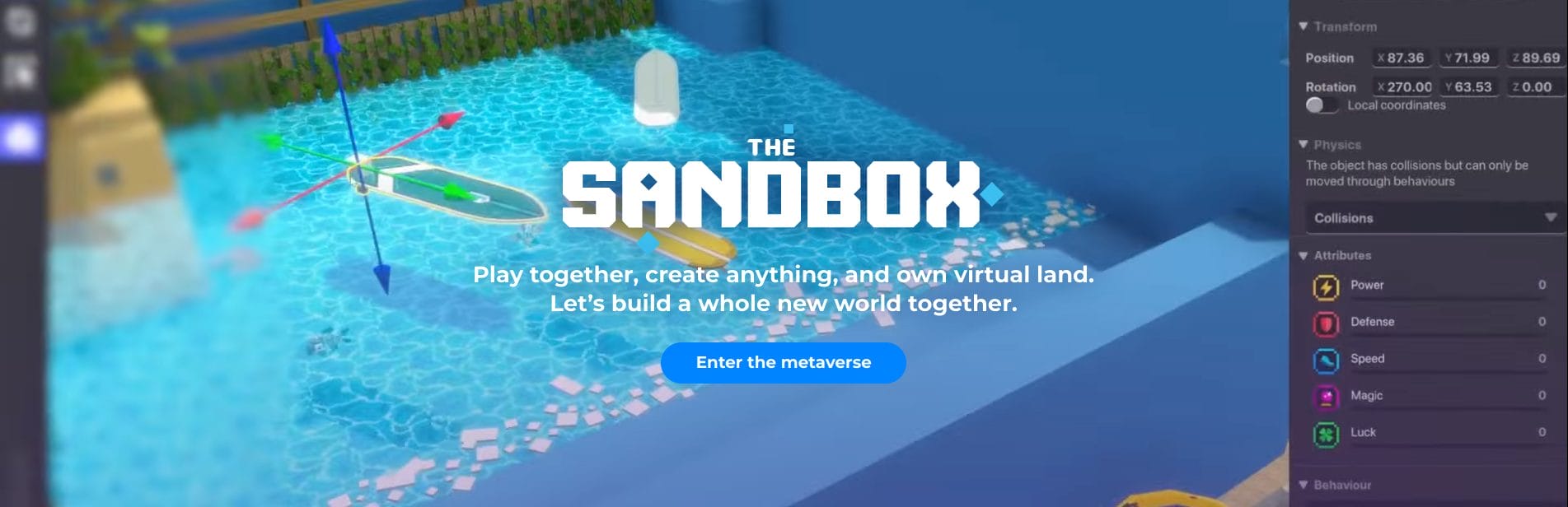 sandbox homepage