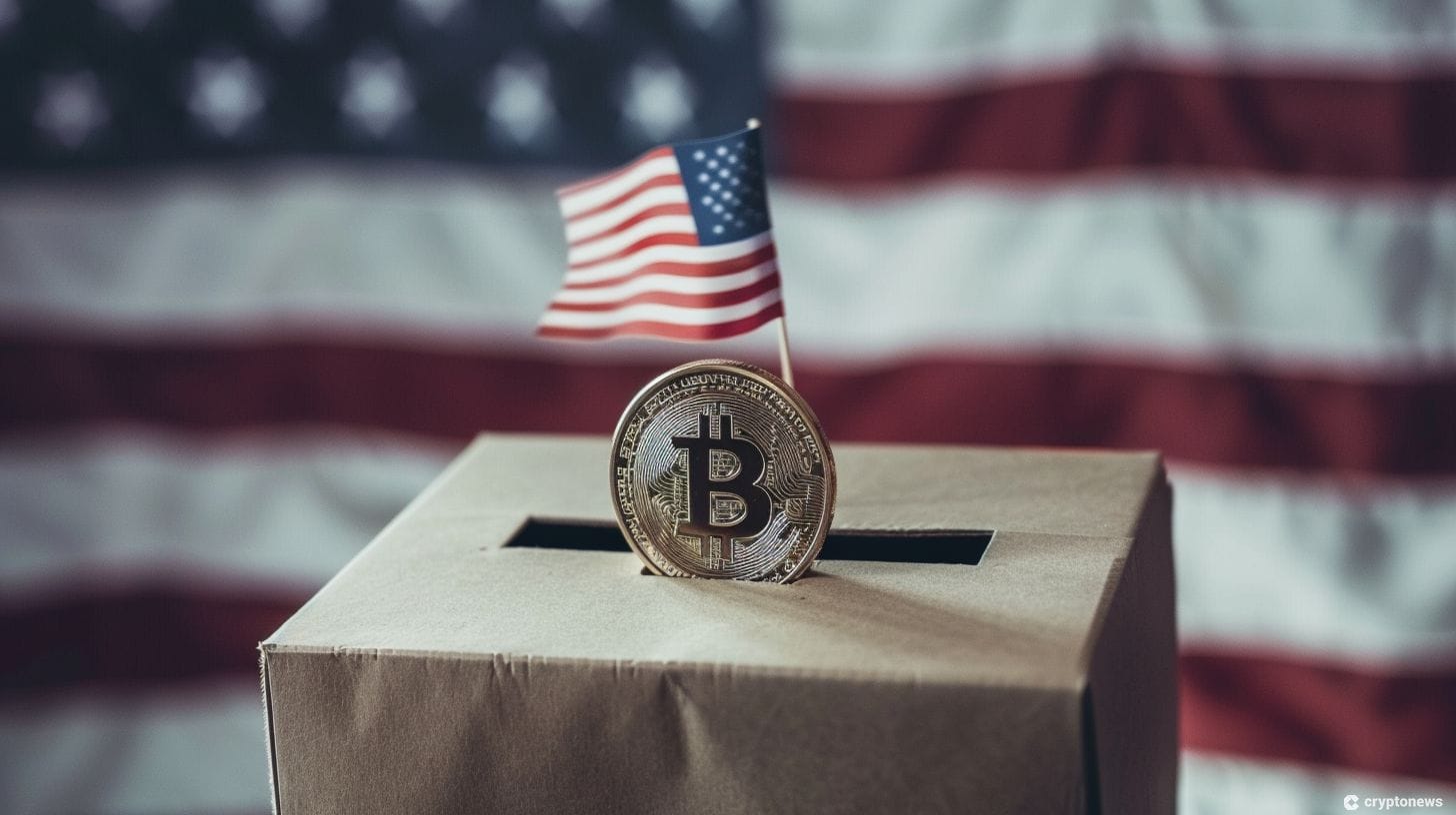 A ballot box symbolizing the Digital Currency Group's findings crypto is a significant issue in the 2024 elections as Donald Trump and Joe Biden race for the presidency.
