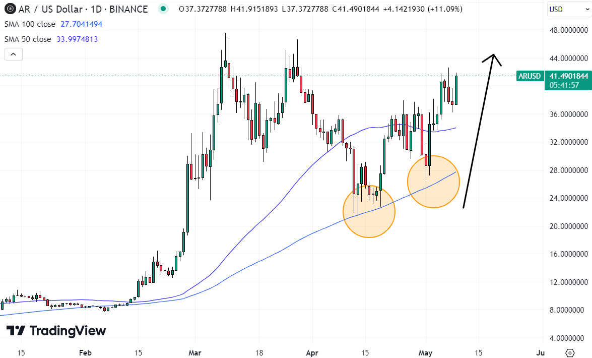 AR bulls are in control and the crypto could be the best to buy now. 