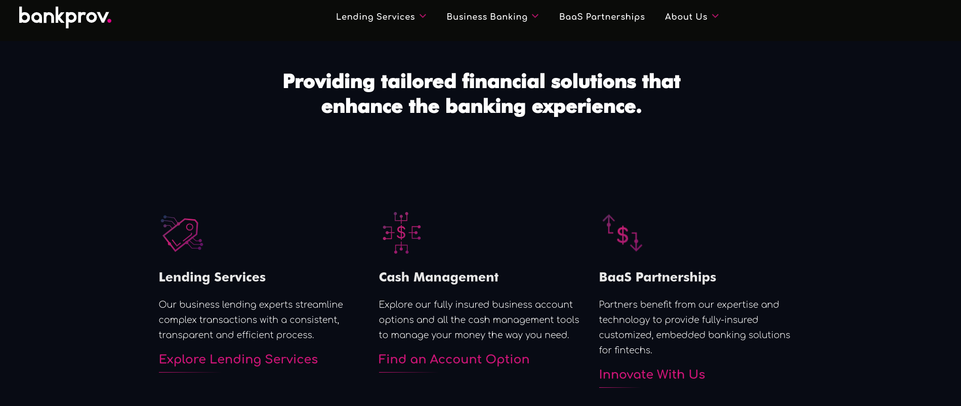 bankprov homepage
