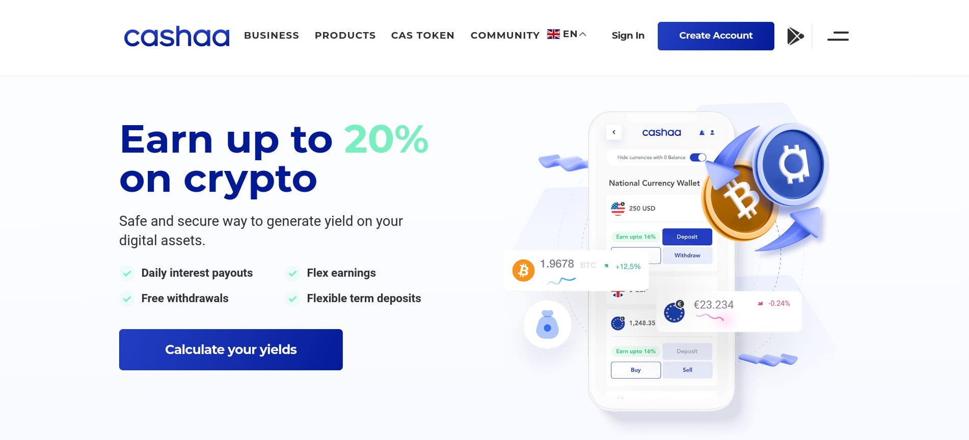 cashaa crypto bank