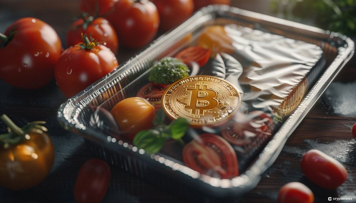 A meal pack with a Bitcoin on it
