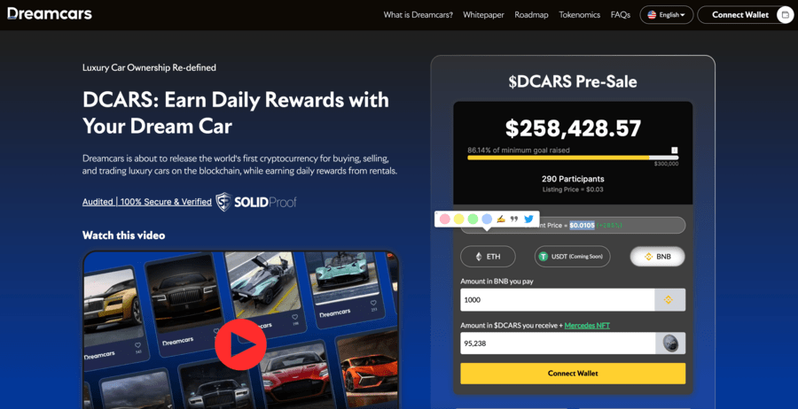 Dreamcars ($DCARS) Price Prediction 2024 – 2030