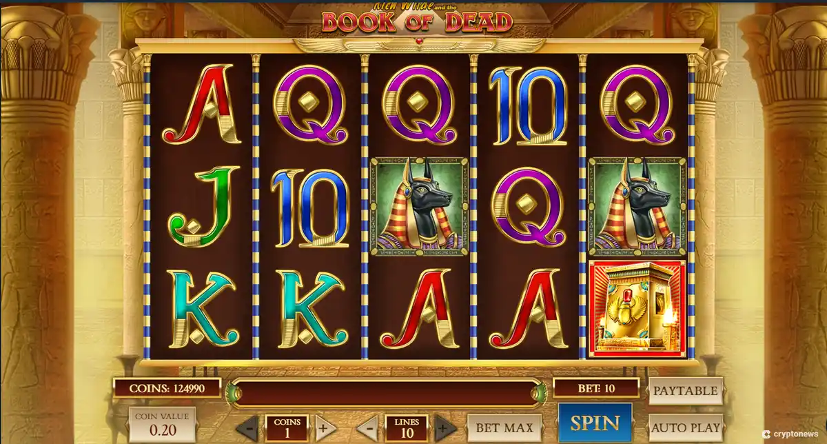 book of dead pokies screenshot