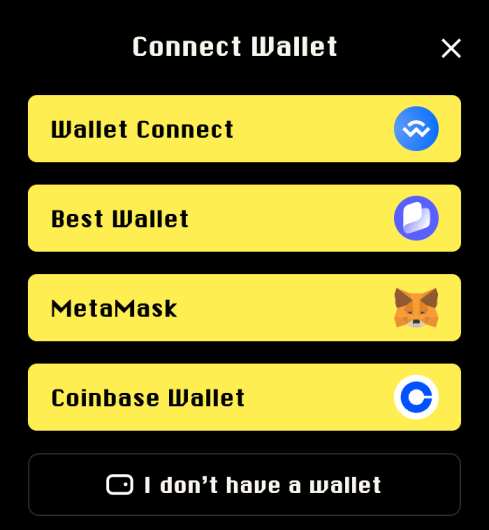 Connect wallet to PlayDoge presale website