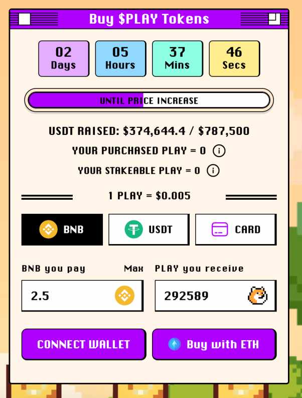 Buy PlayDoge tokens