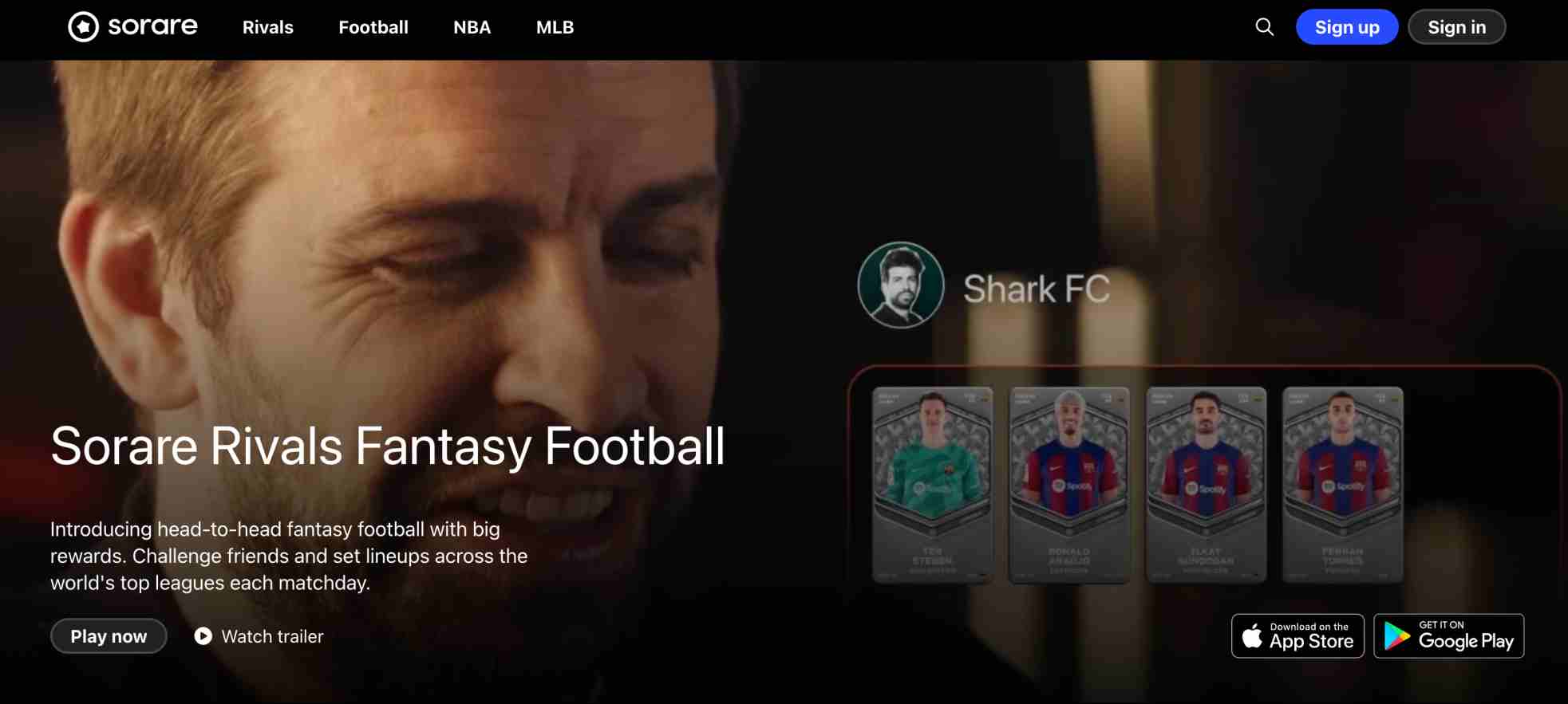 Sorare blockchain game 