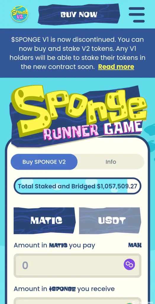 Sponge V2 website