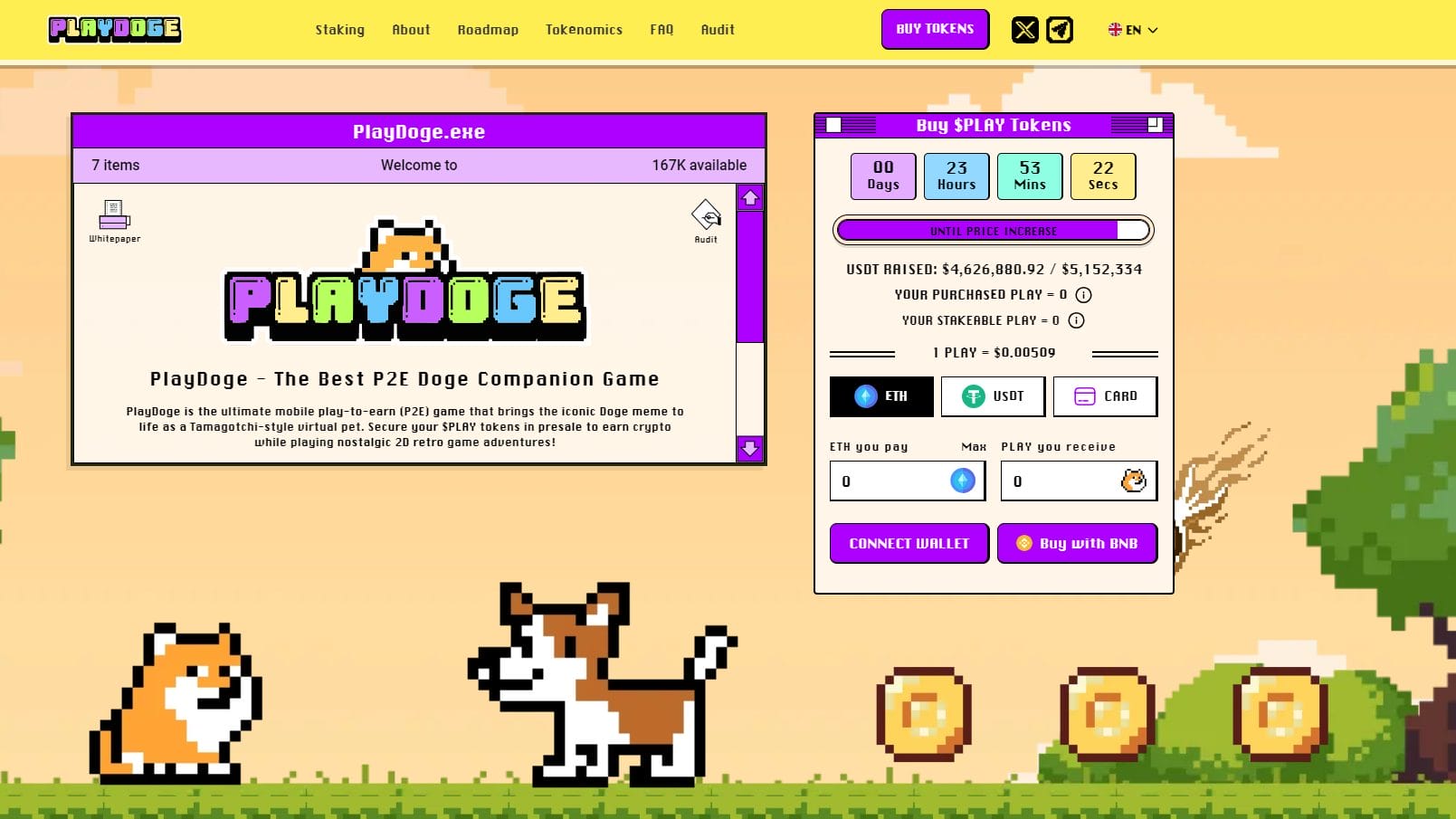 Playdoge Launchpad site
