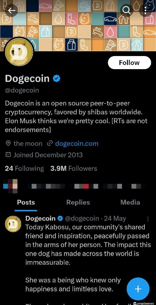 Dogecoin X account
