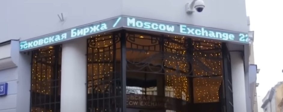 The Moscow Exchange in Moscow, Russia.