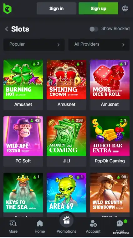 Bitcoin slots on mobile