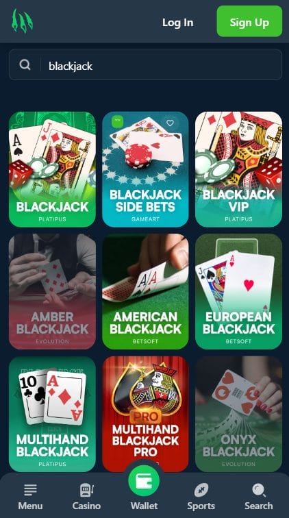blackjack live games for high rollers on mobile