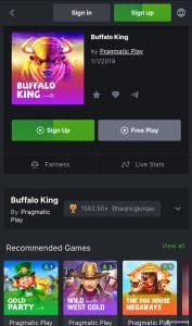 buffalo king slot game