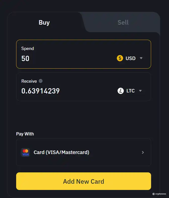 buy litecoin screenshot