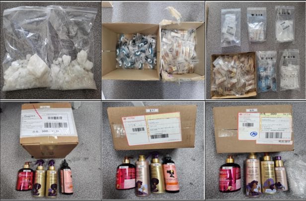 Narcotics confiscated by the police in their raids.