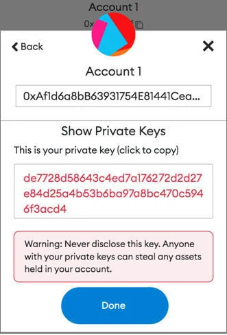 Khóa riêng Metamask
