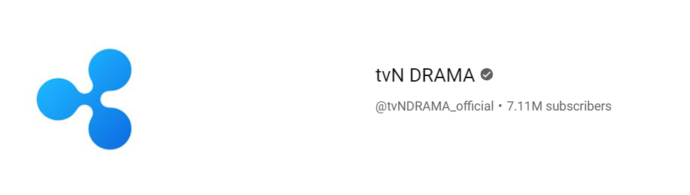 A screenshot of a YouTube page showing incorrect channel information for the tvN Drama channel.