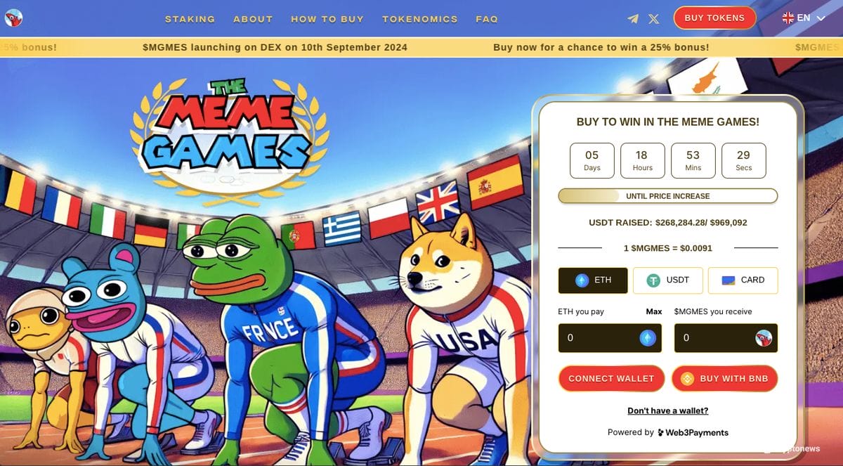 Paris Olympics Opens Today – Solympics Price Pumps 34%, The Meme Games Surges Past $268,000