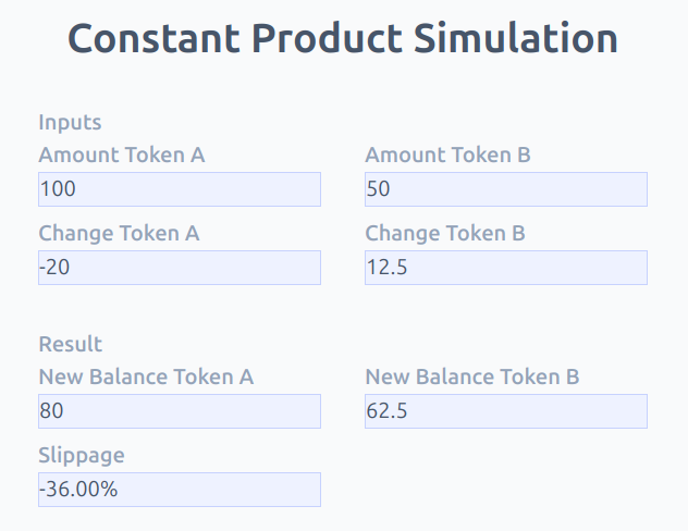 constant product amm example