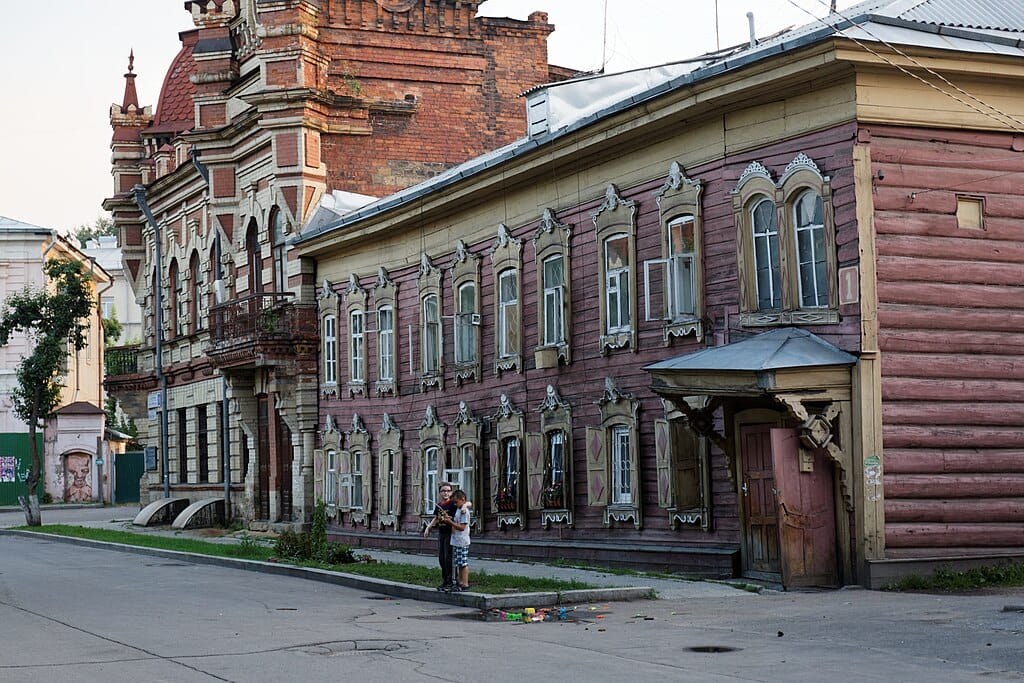 A local landmark in Irkutsk, Russia.