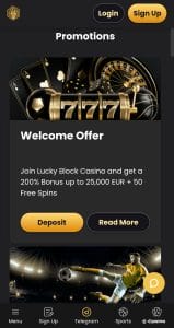 Lucky Block welcome offer