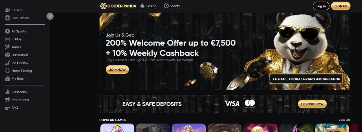 Golden Panda hemsida