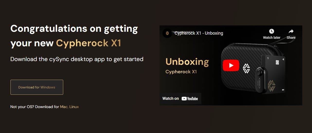 installing cysync app