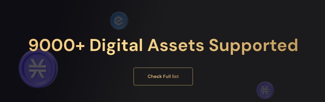 Cypherock supported digital assets