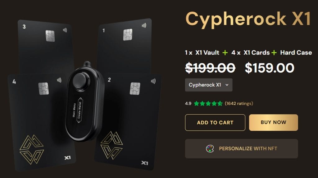 Cypherock X1 purchase page