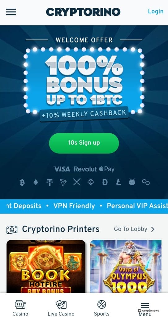 Cryptorino- Best Roobet Alternative on Mobile