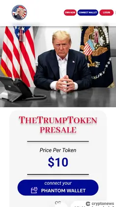 the trump token presale website