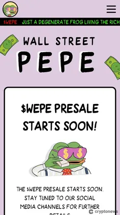 wepe presale website