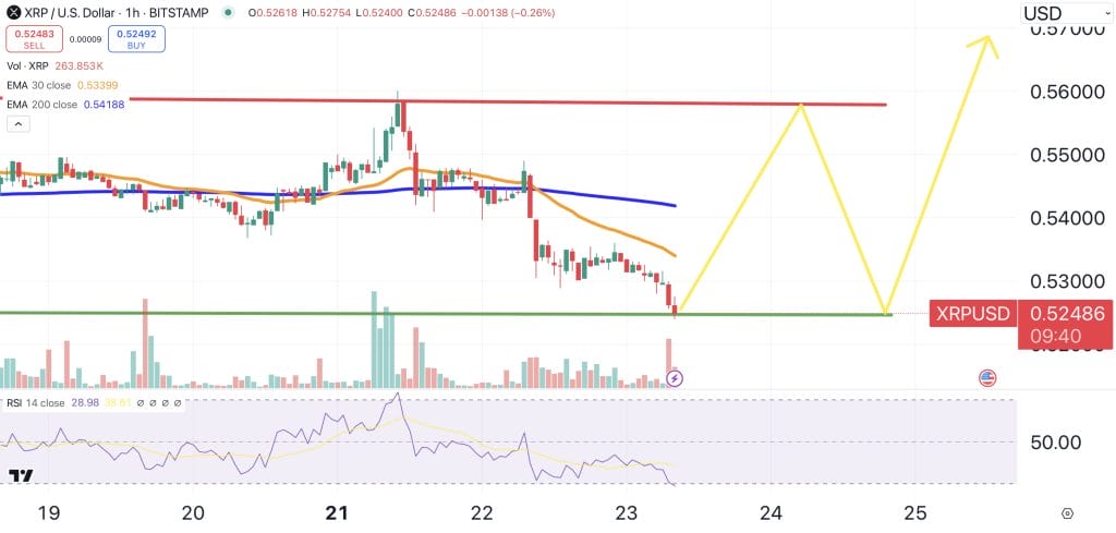 XRP price chart.