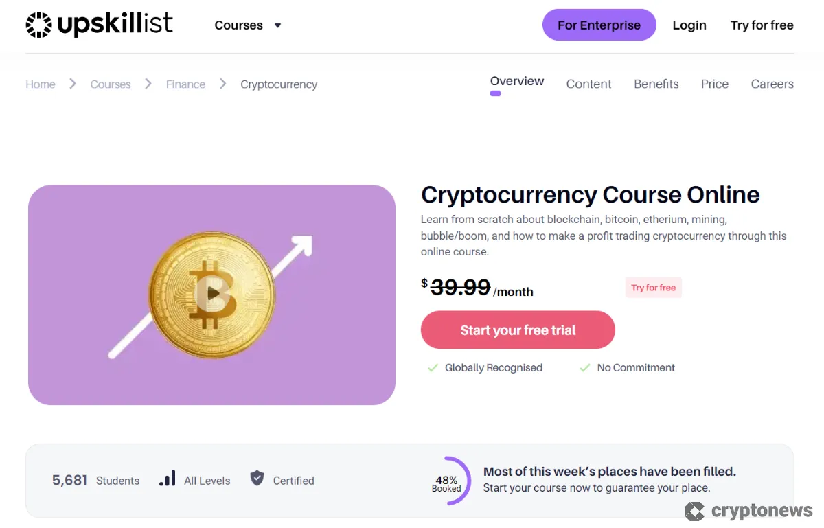 upskilllist crypto course