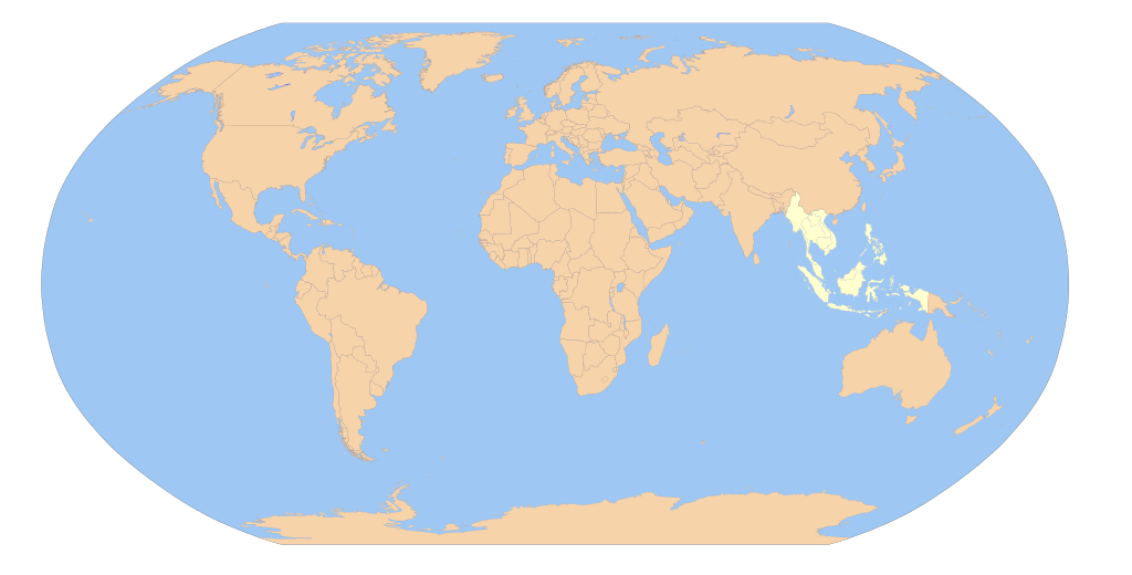 A map of ASEAN nations.