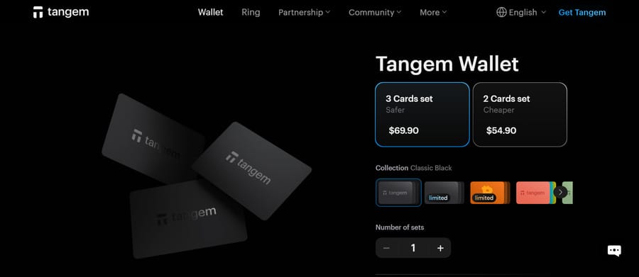 You can get the 2-card set of Tangem Wallet for only $54.90, making it one of the most affordable hardware wallets around today.