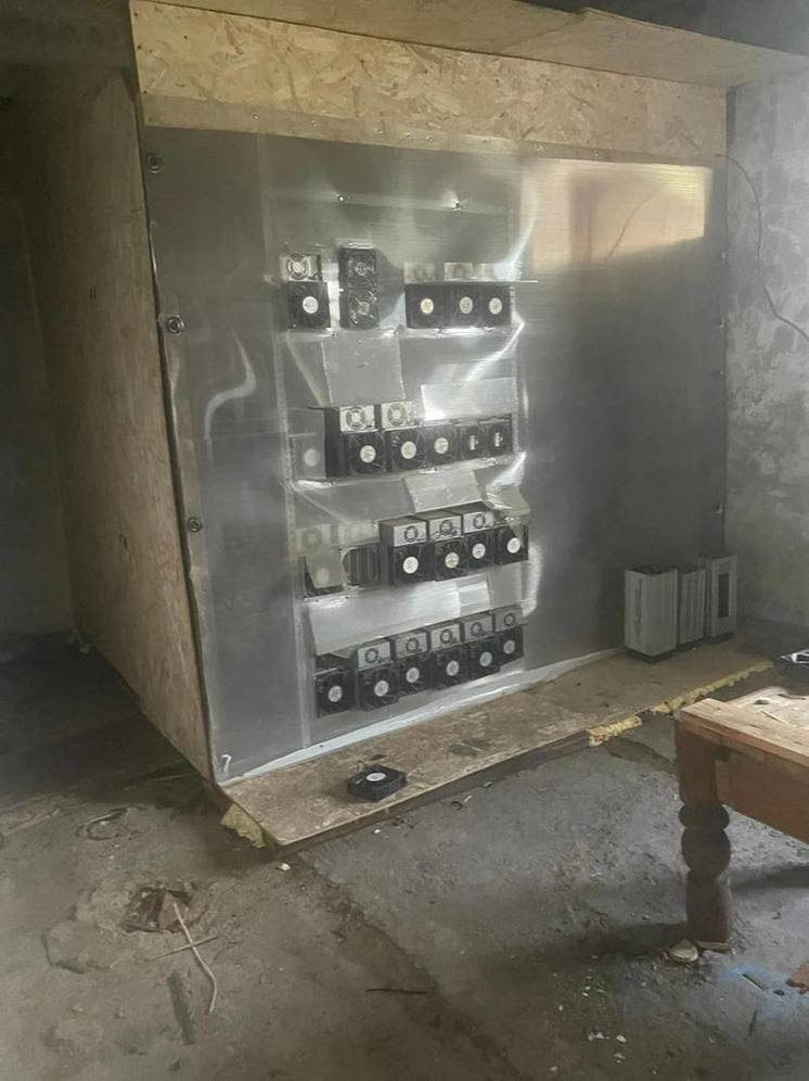 Crypto mining equipment seized during a raid in Siberia.