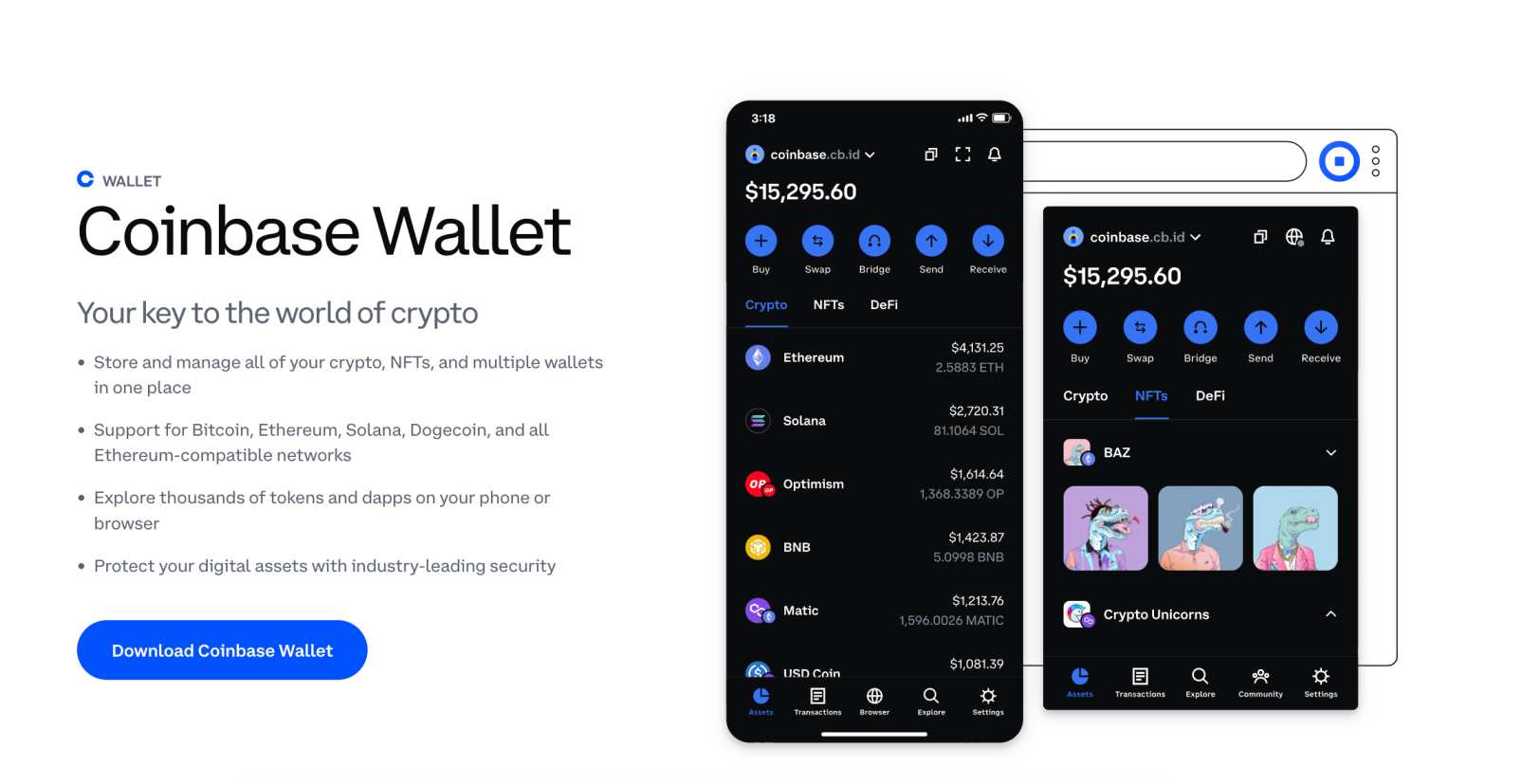 Coinbase Wallet, begginner-friendly bitcoin spots betting wallet