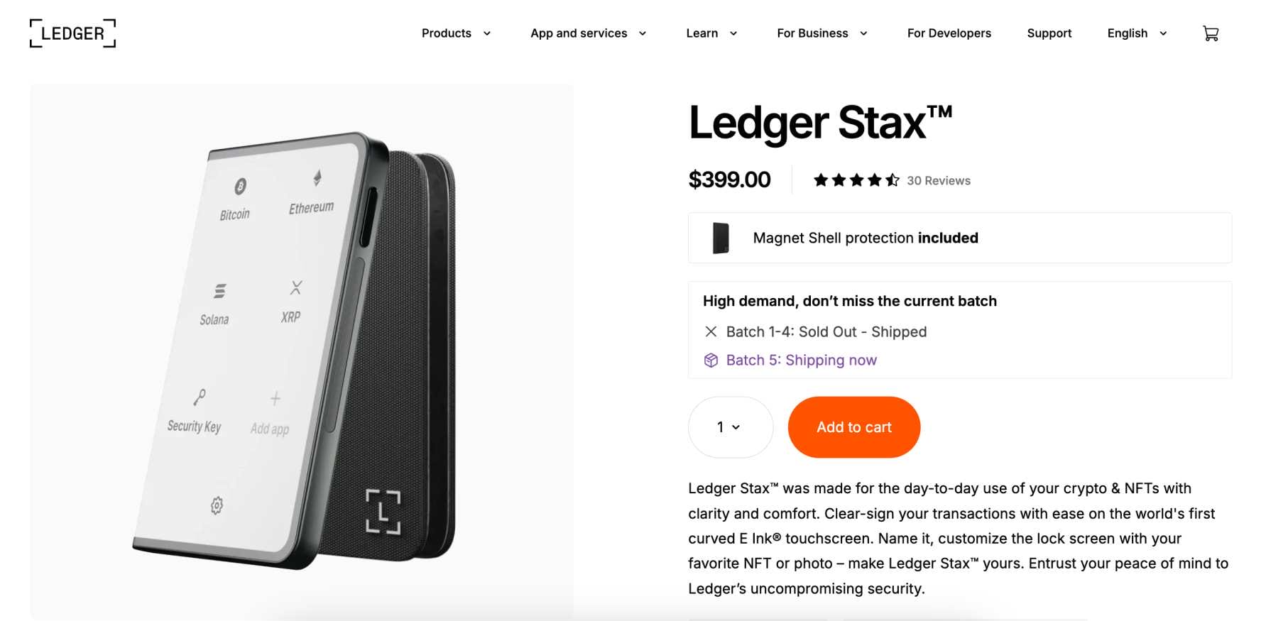 รีวิว Ledger Stax Casino Wallet
