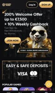 golden panda homepage