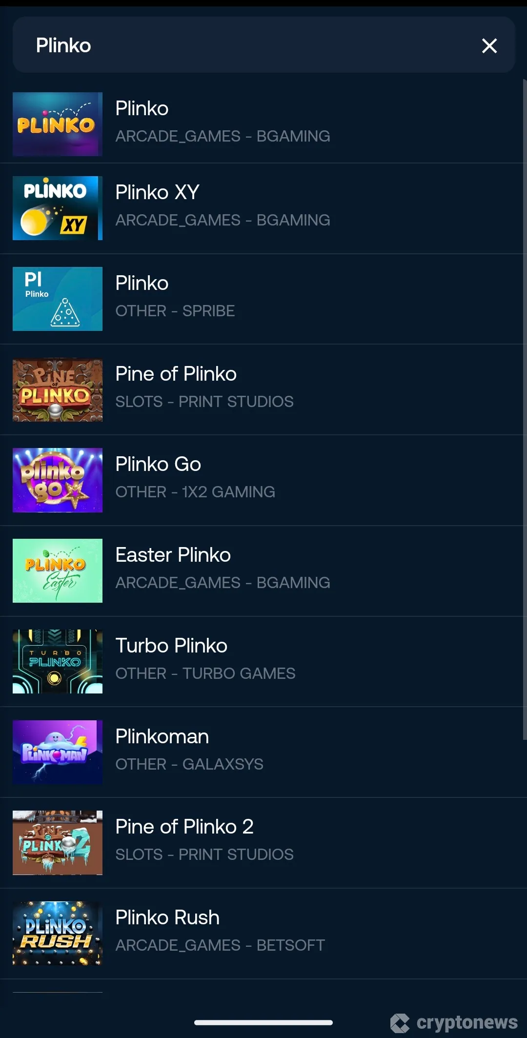 plinko games at betpanda