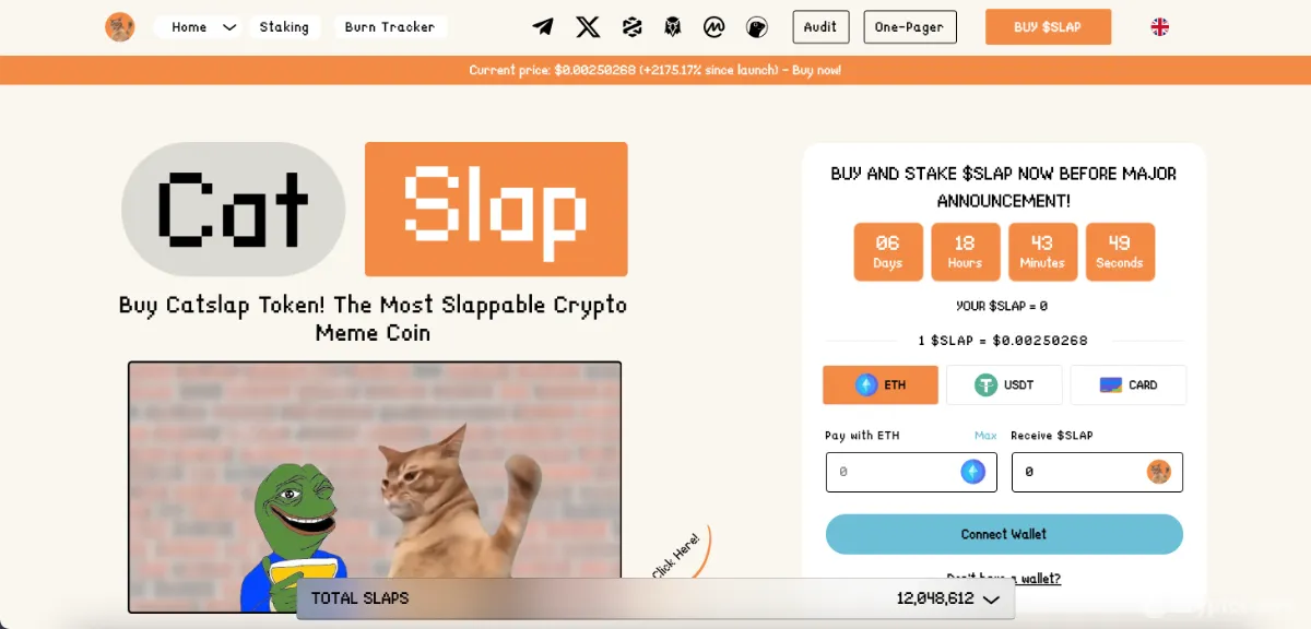 Catslap homepage