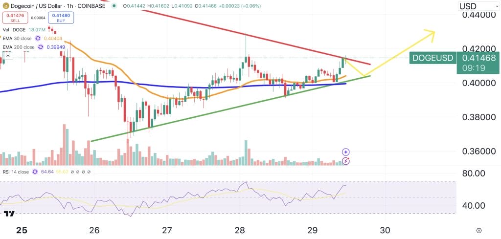 Dogecoin price chart - top performing coins.